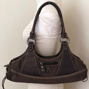 Missoni Leather Trim Nylon Satchel Bag